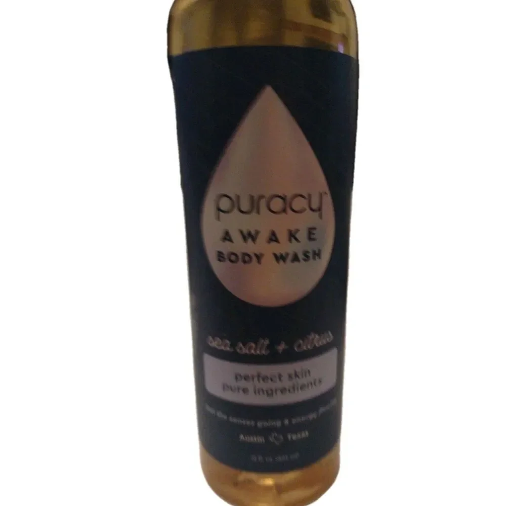 Puracy ~ AWAKE Body Wash ~ Sea Salt + Citrus Body Wash 12 fl. oz. FREE SHIP